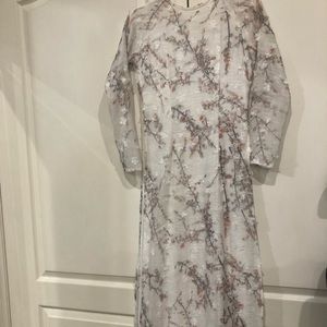 Áo dài women size L cherry blossom fabric-2 layers